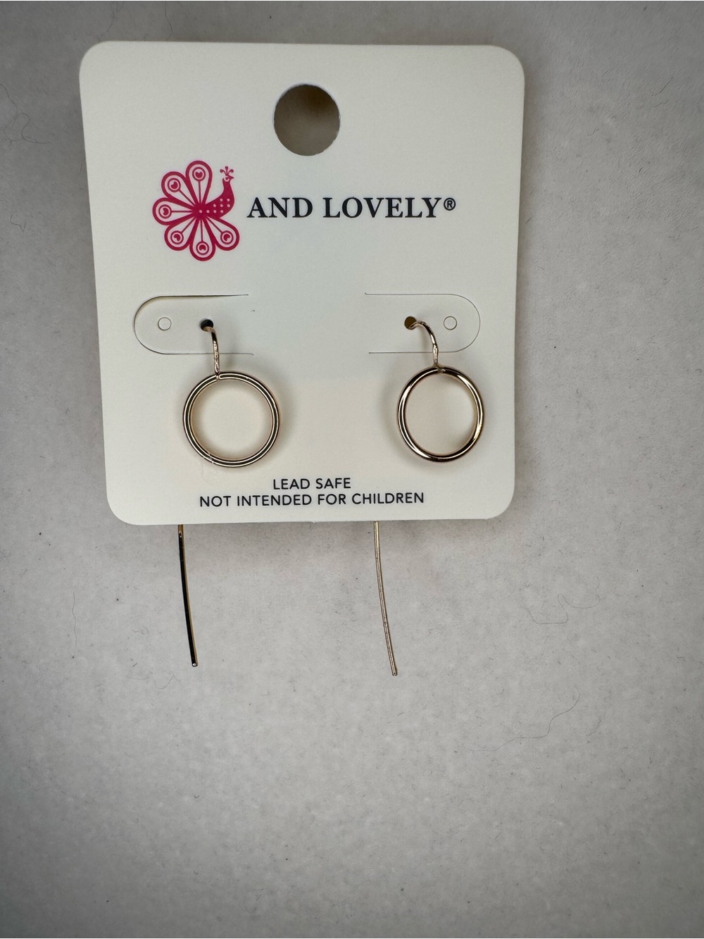 New And Lovely Gold Tone Circle Halo Earrings